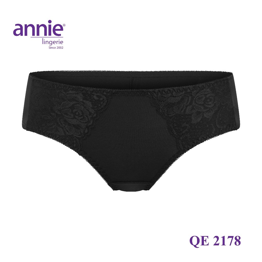 Combo 5 quần lót nữ phối ren annie QE 2178 không vết hằn, co giãn 4 chiều, lưng thấp mặc thoải mái