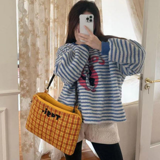 Tagi Dệt Gối Nhỏ Túi Đeo Vai Đầy Cotton Thêu Tay Cầm Vai Chống Rơi Chống Sốc Túi Máy Tính Một Vai Túi Xách