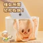 Túi vải canvas Deli Butter Bear dung tích lớn, túi tote đi học, túi cầm tay hoặc đeo vai cho gia sư
