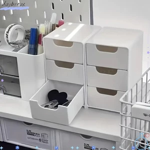 Hộp lưu trữ máy tính để bàn ngày làm bánh, Hộp đựng mỹ phẩm 3 lớp dung tích lớn, Ngăn kéo kiểu Mini ngoài ra, Hộp đựng thiết bị văn phòng, Trang sức