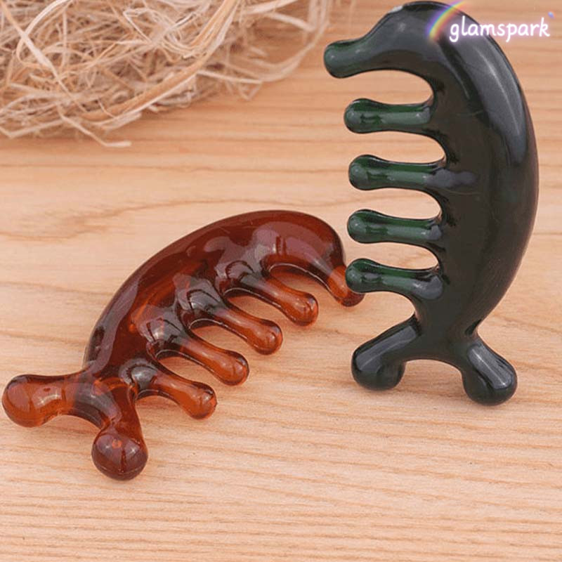 👑GK👑[Mới] Dụng cụ giảm béo mặt Máy mát xa mặt Gua Sha để Massage mặt cổ hàm tai Massage mắt Đa chức năng Lược Massage cạo đầu bằng nhựa Lược kinh tuyến cơ thể da đầu Hàng có sẵn