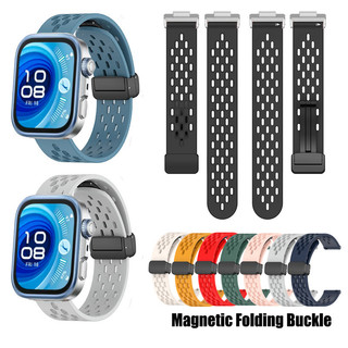 Dây đeo silicon thoáng khí Dây đeo khóa từ tính cho Huawei Watch Fit 5 4 Pro FIT4 FIT5 Phụ kiện