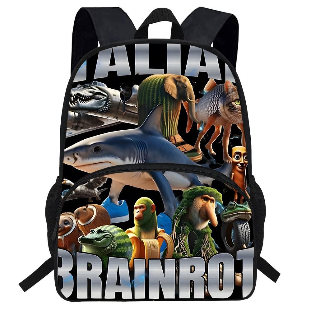 YT2 Ba Lô brainrot Ý Cho Học Sinh In Dung Tích Lớn Anime Tralaelo Tralalala Túi Đi Học TY2