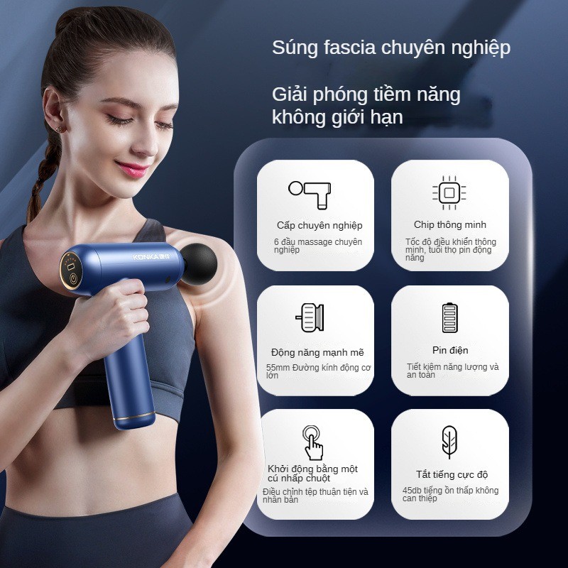 Súng Fascia Mới Súng Massage Cường Lực Rung Điện Cấp Chuyên Nghiệp