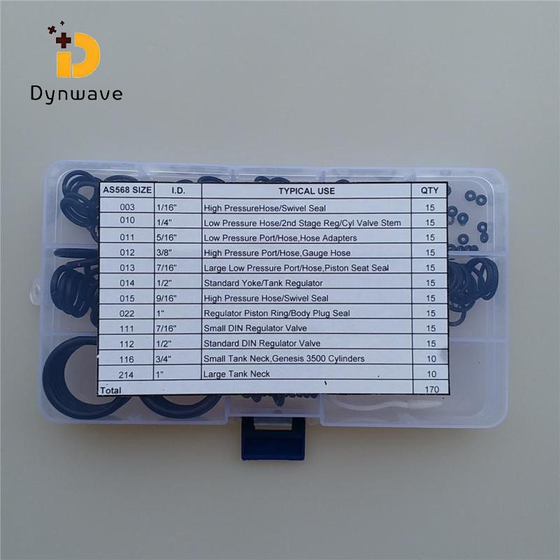 Kit Anneaux O Plongée Scuba Nitrox - 50 Pièces - Plastique 70 Duro - 10 Tailles Différentes