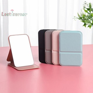 [Lostcorner] Gương nữ gấp trang điểm Gương cầm tay Gương mỹ phẩm một mặt di động có thể gập lại Dụng cụ trang điểm độ phân giải cao [Mới]