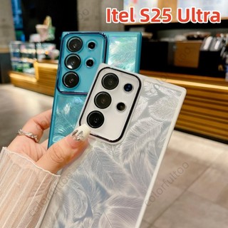 Ốp điện thoại giấy lấp lánh itel Super 26 Ultra Feather cho Itel S25 Ultra S25Ultra S26Ultra 5G Vỏ mềm trong suốt TPU Ốp lưng silicon Vỏ bảo vệ ống kính máy ảnh