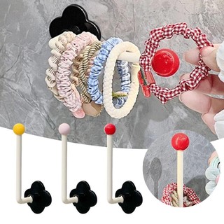 Móc treo vải COZYNEST, Móc lưu trữ băng đô hình chữ L treo tường, Giá đựng đồ nhà bếp Dopamine miễn phí đục lỗ