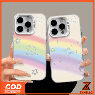 Ốp Lưng Cho OPPO Reno 15F Reno 14F Reno 14 Pro Reno 13F 5G Reno12 F Reno 12 Reno11 F Reno 10 Pro Reno 8T Reno 8Z Reno 7Z Reno 8 Vỏ Điện Thoại TPU Chống Sốc Nụ Cười Cầu Vồng Đơn Giản