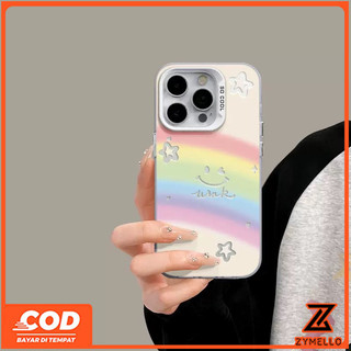 Ốp Lưng Cho OPPO Reno 15F Reno 14F Reno 14 Pro Reno 13F 5G Reno12 F Reno 12 Reno11 F Reno 10 Pro Reno 8T Reno 8Z Reno 7Z Reno 8 Vỏ Điện Thoại TPU Chống Sốc Nụ Cười Cầu Vồng Đơn Giản