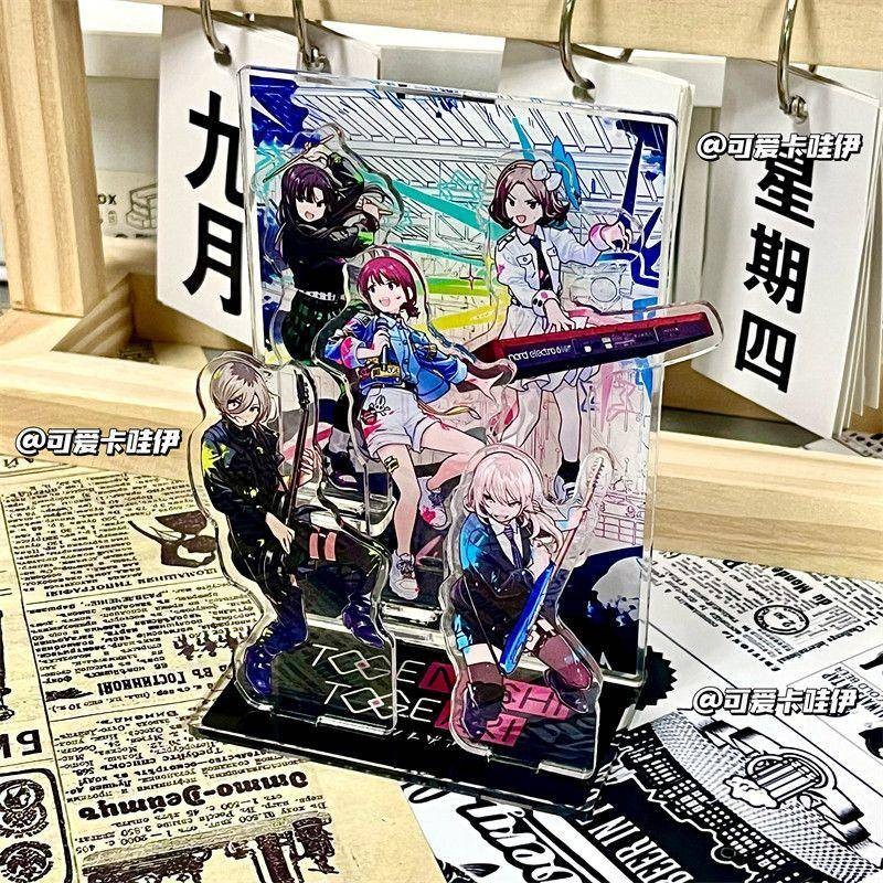 Girls Band Cry Acrylic Standee Trang trí máy tính để bàn, Chân đế nhân vật ban nhạc Anime, Nghệ thuật 2D chất lượng cao, Món quà hoàn hảo cho bạn bè và những người thân yêu