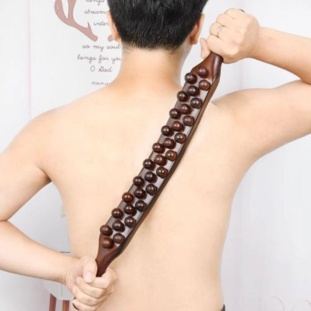 Gậy massage toàn thân WOODNEST, Gậy cạo lưng cầm tay đa năng, Trị liệu thư giãn 37 hạt Máy mát xa huyệt