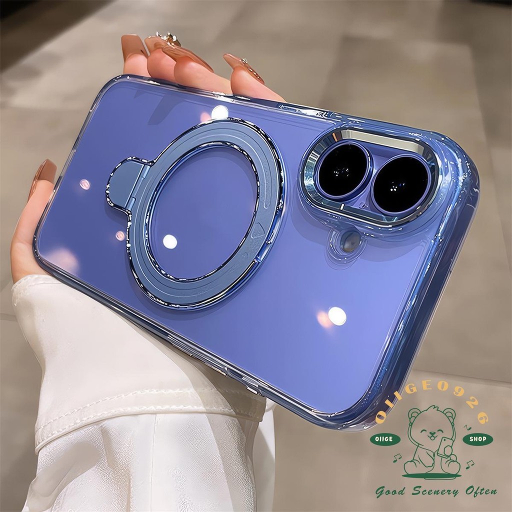 Giá đỡ từ tính Vỏ điện thoại acrylic iphone16 Pro Max 15 14 13 12 11casing cho vỏ iPhone Vỏ mềm silicon TPU + PC chống sốc