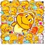 Hộp 50 Nhãn Dán Hình QOOBEE Decal Phản Quang 7 Màu Halogram Chống Nước