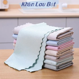 Combo 10 Khăn Lau Bát - Lau Kính - Lau Đánh Bóng Đa Năng - Công Nghệ Mới Không Xù Lông 25x25cm FE123