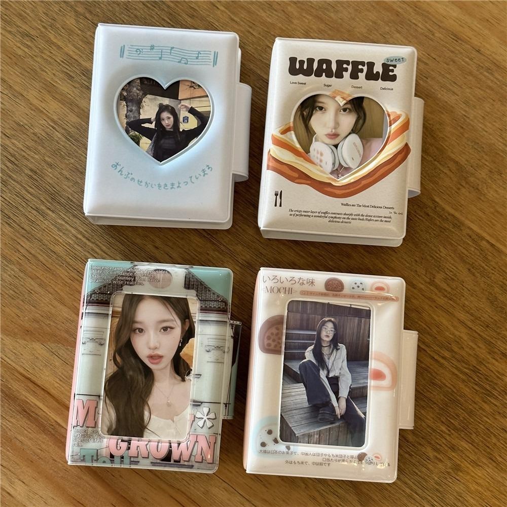 Juic Photocard Binder, Album Thẻ Mini Phong Cách Nhật Bản, Dễ Thương Với 16 Trang Bên Trong 3 Inch PVC Bưu Thiếp Sách Unisex