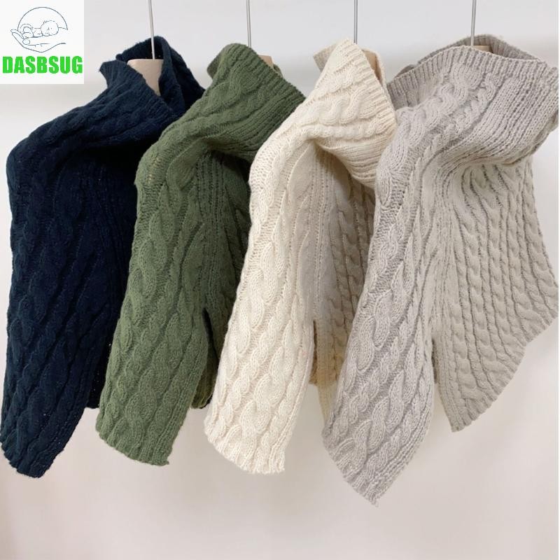 Dasbsug Khăn choàng dệt kim Khăn quàng cổ Khăn quàng cổ ấm áp Khăn quàng cổ thời trang có thể tháo rời chống gió dệt kim cổ tròn Khăn quàng cổ