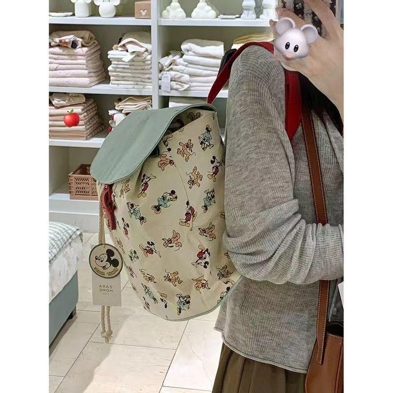 Chuột Mickey Hoạt Hình Thời Trang Ba Lô Thường Ngày Dây Rút Dung Tích Lớn Ba Lô Phù Hợp
