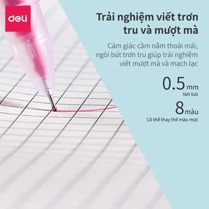 Bút bi nước A119 mực gel 0.5mm nhiều màu DELI