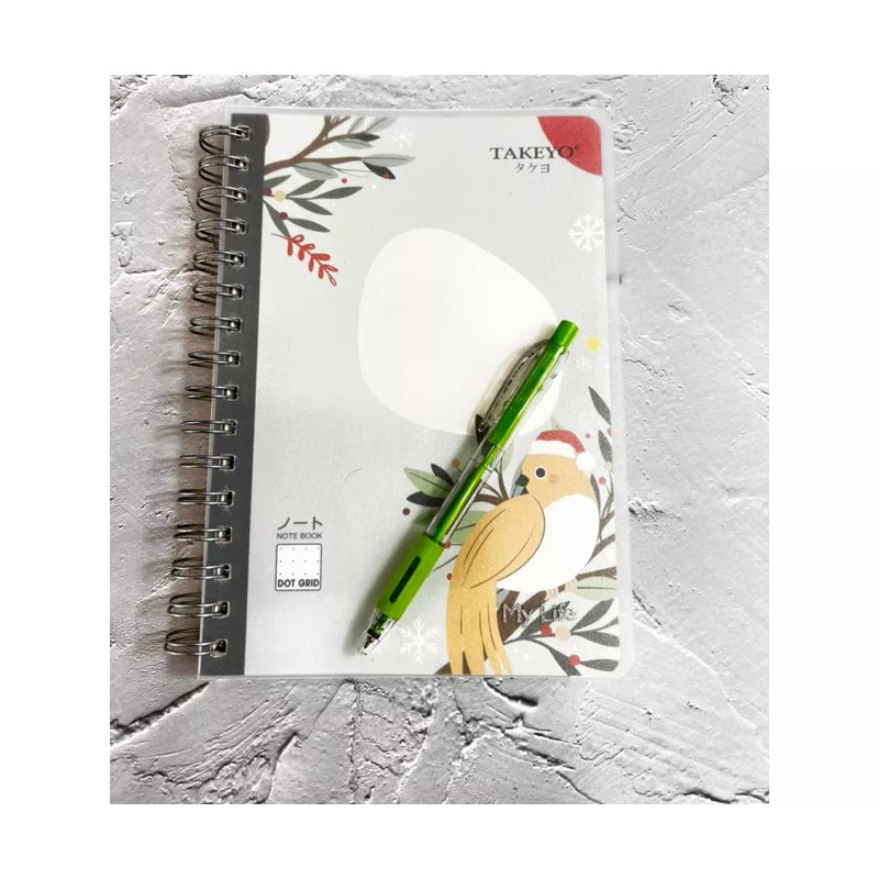 Sổ lò xo Takeyo bìa nhựa sần mờ My Life 200 trang. - Văn phòng phẩm