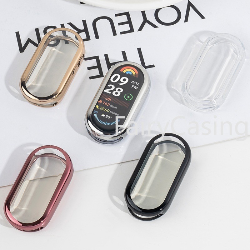 Vỏ bảo vệ cho Xiaomi Mi Band 10 8 9 NFC Bảo vệ màn hình TPU mềm Điều khiển cảm ứng nhạy cảm Miband 9 8 Phụ kiện