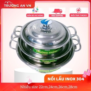 Nồi lẩu inox (size 20cm, 22cm, 24cm, 26cm)