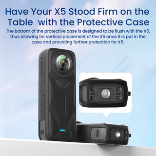 Dành Cho Insta360 X5 Vỏ Bảo Vệ Thân Silicon Vỏ Ống Kính Toàn Cảnh Camera Thể Thao Phụ Kiện Bảo Vệ