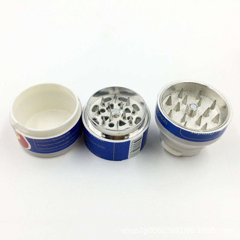 Máy Xay Chai Kẹo Cao Su Nhai, Máy Xay Gia Vị Di Động 3 Lớp Có Lưỡi Hợp Kim Kẽm, 65g