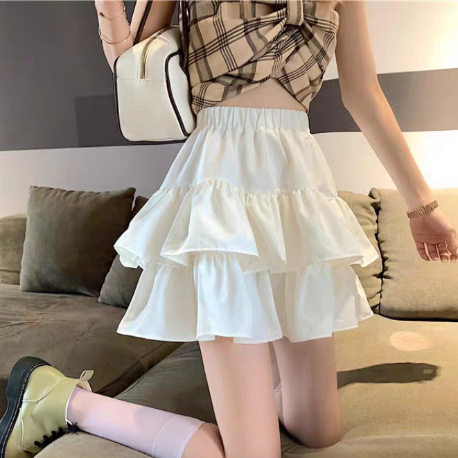 Chân Váy Kiểu Xòe Bigsize Nữ Lưng Cao 2 Tầng Big Size Có Lót Trong Vải Lụa Chéo Mềm Mịn CV XOE