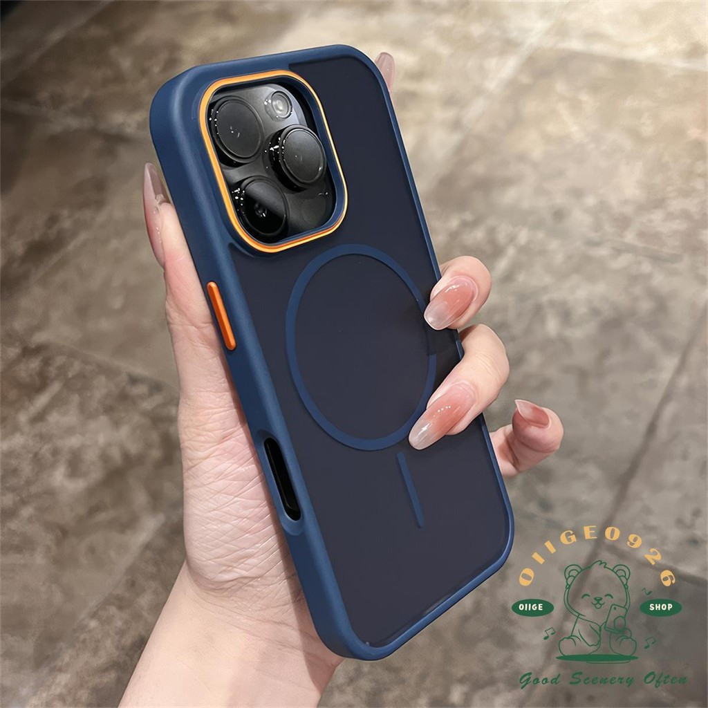 Tẩy tế bào chết cảm giác da từ tính Vỏ điện thoại iphone16 Pro Max 15 14 13 12 11 vỏ cho vỏ iPhone vỏ mềm TPU chống sốc