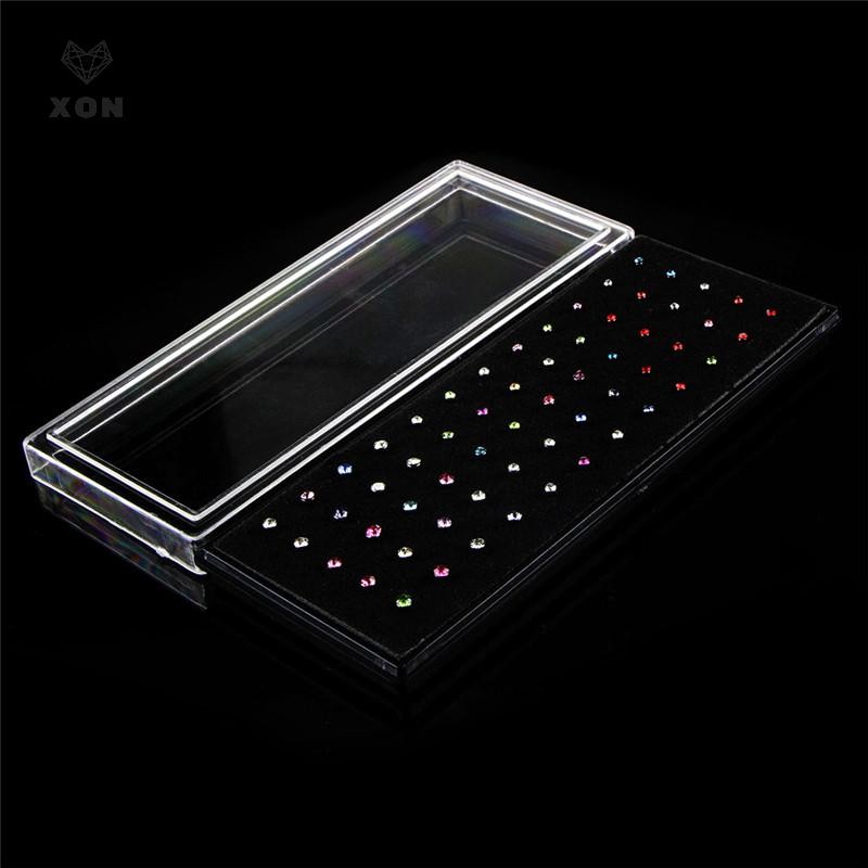 XON Set 60 khuyên mũi hình chữ L đính đá bằng thép không gỉ