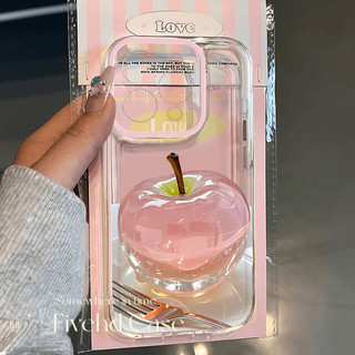Ins Korea Crystal Apple Luxury Advanced HD Clear Casing cho iPhone 11 16 15 14 13 12 Pro Xs Max XR X 7 8 6 6s Plus SE Ốp lưng điện thoại TPU mềm Vỏ bảo vệ chống rơi