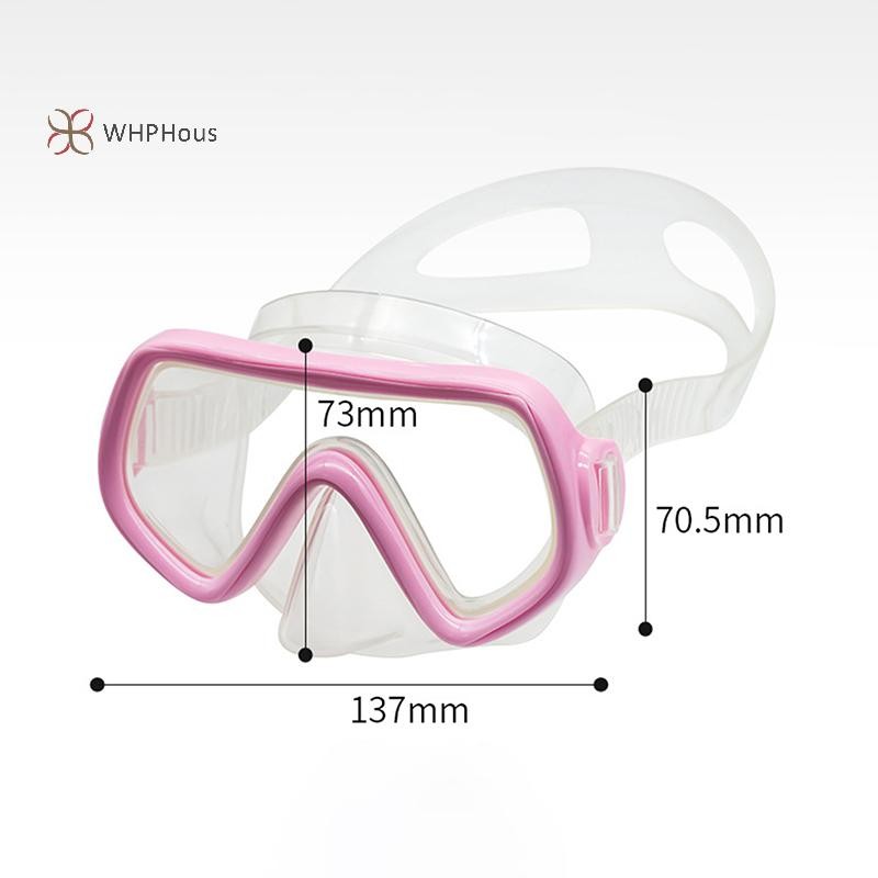< WHPHous-t > Mặt nạ lặn Kính bơi chống nước Toàn cảnh HD dành cho người lớn Thanh niên Váy silicon chống sương mù có nắp mũi Thiết bị bơi lội