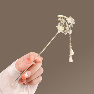 Cổ Hoa Hình Quạt Kẹp Tóc Cao Cấp Cảm Giác Mới Phong Cách Trung Hoa Tua Rua Bước Lắc Kẹp Tóc Hanfu Xiuhe Pan Kẹp Tóc Phụ Kiện Tóc