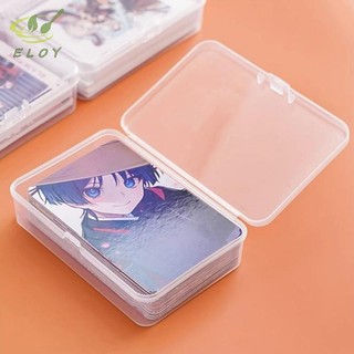 [ELOY] Hộp lưu trữ bằng nhựa trong suốt mới Photocards Hộp lưu trữ thẻ nhỏ Hộp sắp xếp để bàn Hộp phân loại Văn phòng phẩm VN