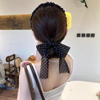 Băng đô MIKYCO, Băng đô ruy băng chấm khăn thanh lịch, Dây buộc tóc đa năng chống trượt bện thời trang dành cho nữ