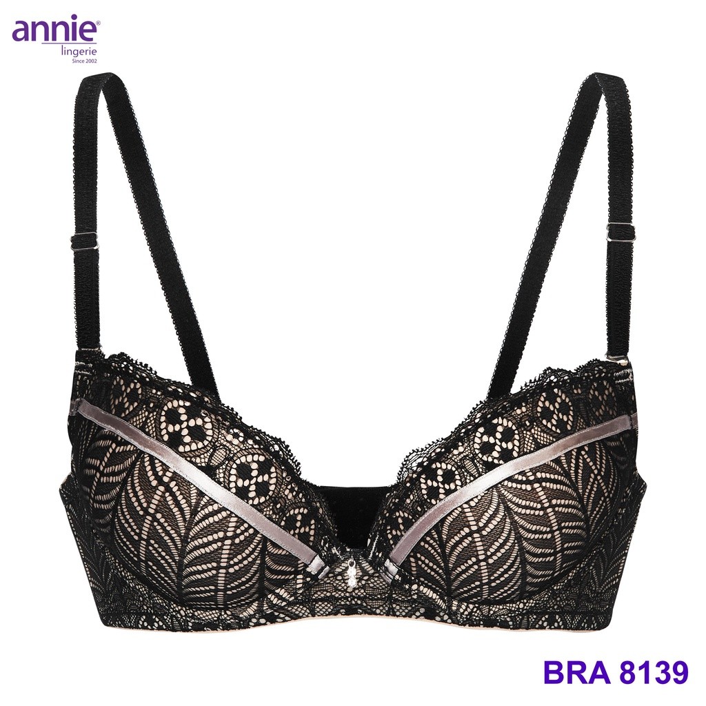 Áo ngực nữ annie lingerie BRA 8139 ren không gọng,nâng ngực,bản to tạo dáng ngực thấm hút,mút vừa