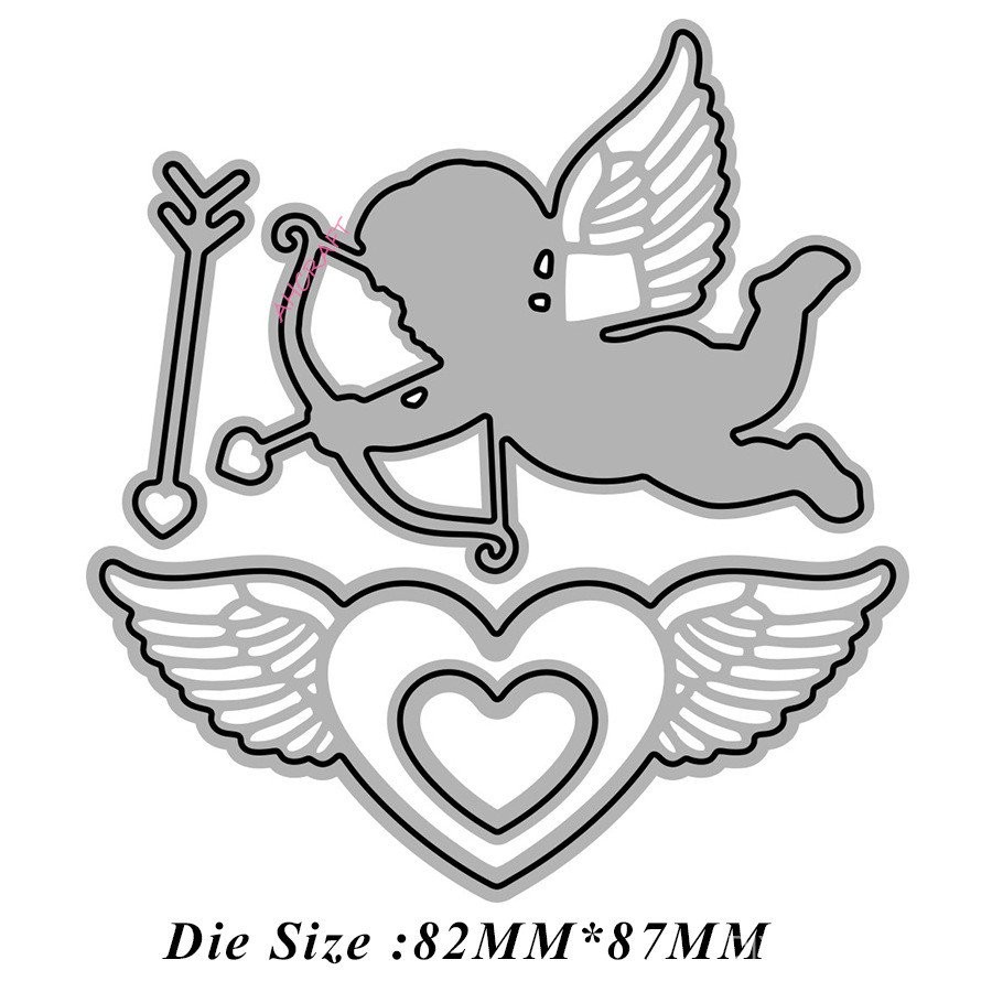 Khuôn cắt mũi tên Cupid scrapbook thép cacbon kim loại cắt dập nổi Mẫu khắc DIY Album ảnh sổ lưu niệm