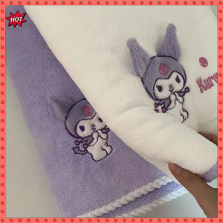 Qianqian QQ ins Kuromi Khăn Tắm Ba Mảnh Hoạt Hình Thêu Thấm Hút Nước Không Lint Sinh Viên Nữ Dễ Thương Tắm Nhanh Khô Quấn