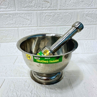 [Giá Xưởng] Bộ Cối Chày Inox 304 Giã Tiêu, Tỏi, Gia Vị Tiện Lợi, Bền Đẹp Dễ Vệ Sinh
