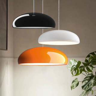 AIMI Nhôm Tròn LED Cam Mặt Dây Chuyền Ánh Sáng Bắc Âu Trang Trí Nhà Hàng Mặt Dây Chuyền Ánh Sáng Tricolor Phòng Ngủ Đầu Giường Đèn Trần