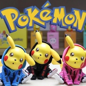 Pokémon Pokémon Pokémon Dạo Phố Pikachu Hình Đồ Chơi Hợp Thời Trang Pokemon Đồ Chơi Mô Hình Máy Tính Để Bàn Khung Xe Trang Trí