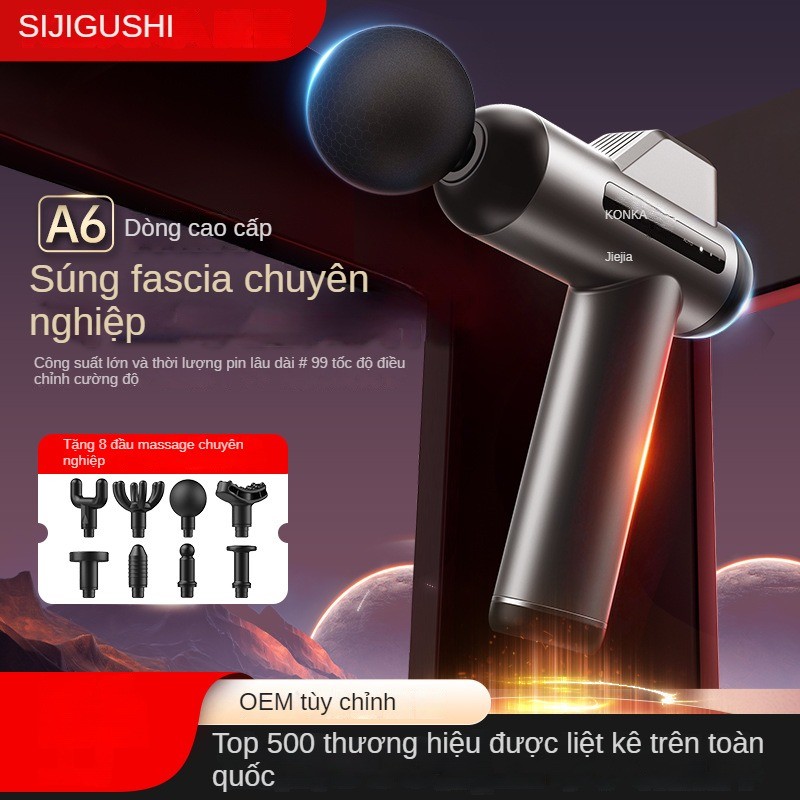Mới Fascia Gun Mini Đa Tốc Độ Massage Súng Thư Giãn Cơ Điện Thông Minh Màn Hình LCD Cổ Khẩu Trang Súng