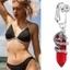 Nhẫn Bụng Không Xuyên JVSUB, Nhẫn Bụng Giả Dài Rốn Dangling, Thiết Kế Hình Trái Tim Giả Kẹp Trên Nút Bụng Trang Sức Cơ Thể