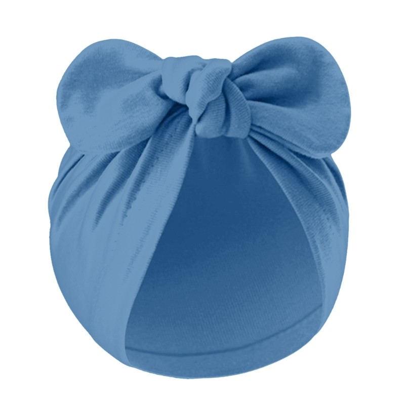Sa Bowknot Beanie Mũ Cho Bé Muslin Turban Mũ Ấm Áp Mũ Sơ Sinh Ảnh Đạo Cụ