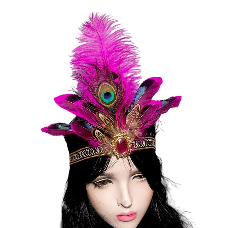 Băng đô lông vũ phù hợp cho carnival và Fat Tuesday
