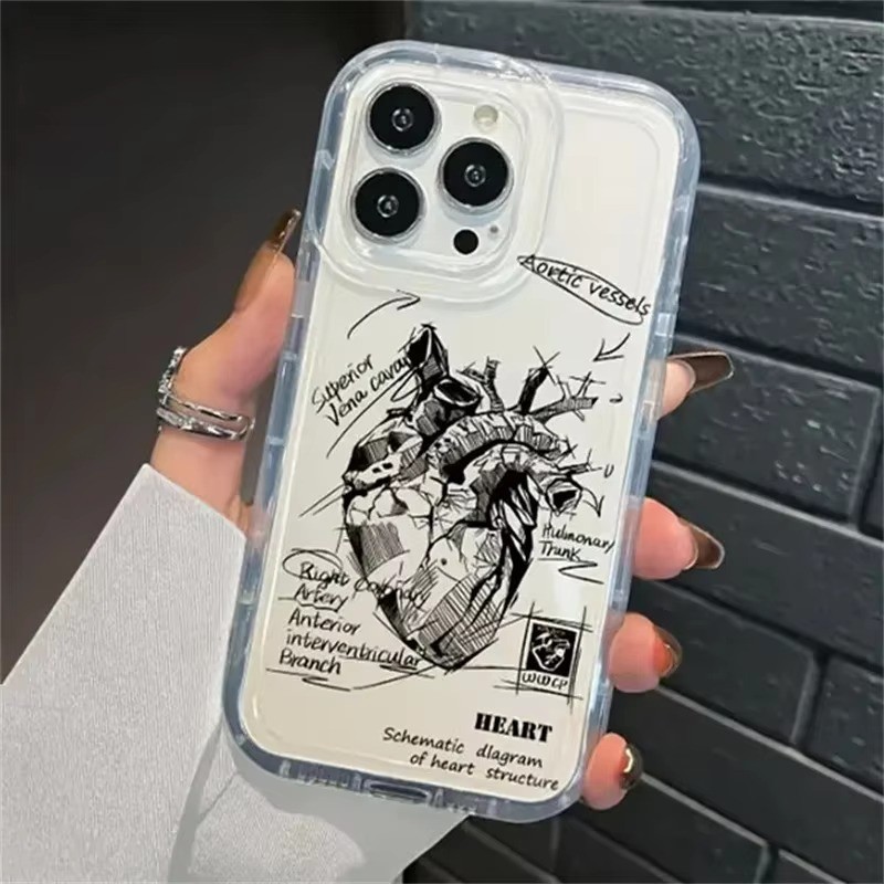 Ốp Lưng Cho Xiaomi Redmi Note 13 11 12 Pro Plus 5G 12S 11S 10 9 Pro Redmi 13C 12 12C 4G Công Thức Trái Tim Silicon Trong Suốt Mềm Chống Sốc