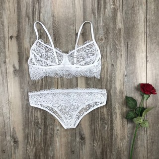 Phụ Nữ Bikini Ren Màu Trơn Rỗng Trong Suốt Hai Mảnh Bikini Không Đệm