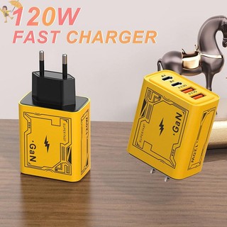 [GOU] Bộ sạc điện thoại 4 cổng USB Type-C GaN 120W PD cho máy tính bảng điện thoại di động cho Huawei VN