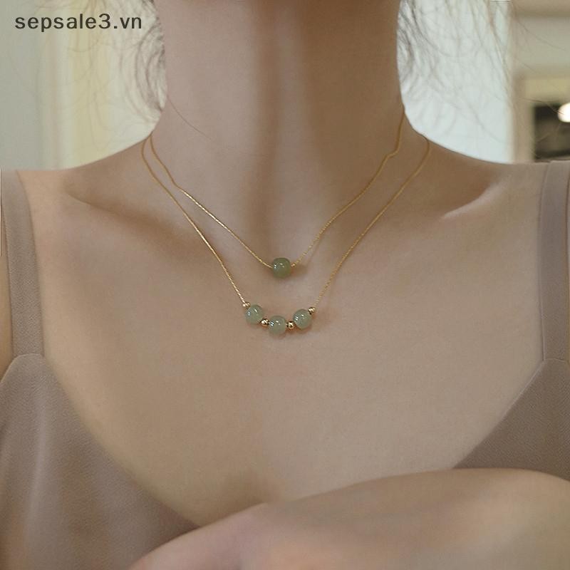 # Vn # Vòng cổ chuỗi hạt dành cho nữ Cô gái Quà tặng Tính khí tươi mát Ins Trang sức hạnh phúc hòa bình thời trang.